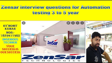 Zensar interview questions for Automation testing 3 to 5 year Experience