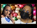 Last Minute Holiday Makeup Tutorial With A Mask!!