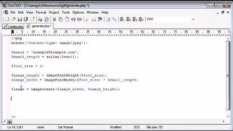 Beginner PHP Tutorial   158   Protecting Email with String to Image Part 2 flv
