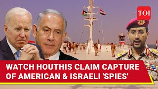 Houthi Rebels Parade Captured Mossad \& U.S. 'Spies' Amid Red Sea Tensions | Watch