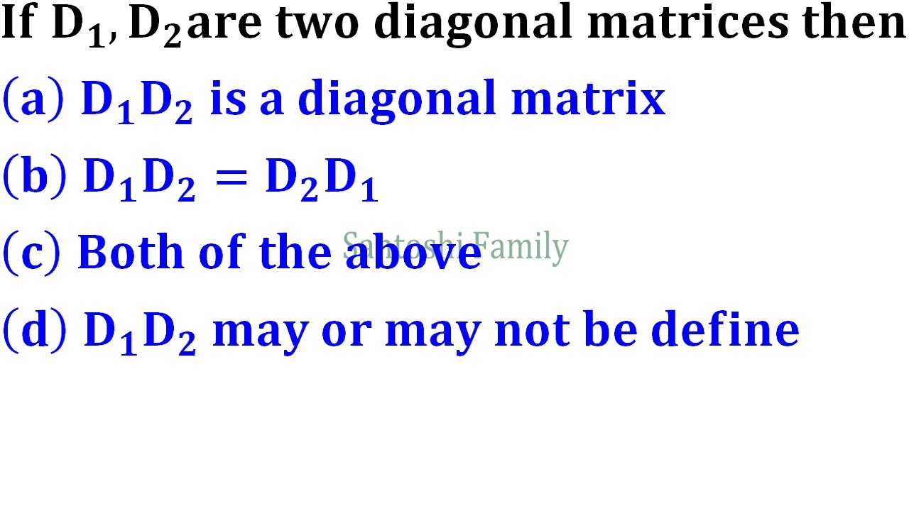 product of two diagonal matrices download linear algebra pdf - YouTube