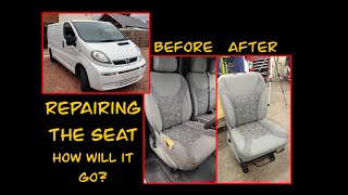 Vivaro project Pt8. Repairing & rebuilding the drivers seat.