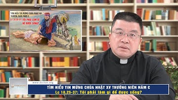 Tìm hiểu Tin Mừng Chúa Nhật XV Thường Niên Năm C - Lc 10,25-37: Tôi phải làm gì để được sống?