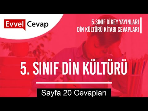 5. Sınıf SDR Dikey Yayıncılık Din Kültürü ve Ahlak Bilgisi Ders Kitabı Sayfa 20 Cevabı