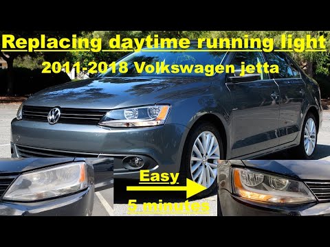 How to replace Volkswagen Jetta Daytime running light bulb (2011-2018)