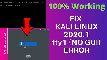 KALI LINUX 2020 1 tty1 ERROR   How to Fix No GUI Error In Kali Linux 2020   Kali Linux tty1 Login