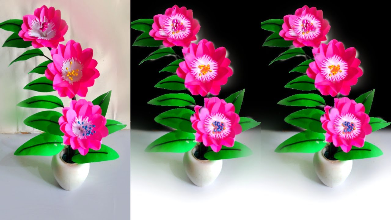 Beautiful handmade flower craft for home decoration ideas / flower ...