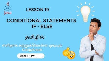 Master Conditional Statements in Java | Java Concepts & Tutorials (Tamil) | Learn Java Programming