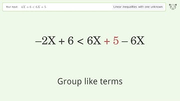 Solving Linear Inequalities: 4X+6 is Smaller Than 6X+5