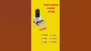 6 pin volume control wiring