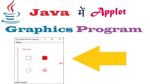 Applet Graphics Program in Java (हिंदी में)