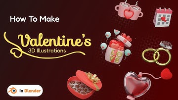 How to make Valentine 3D illustrations in blender  @sepidraw #3d #blender #tutorial #valentine