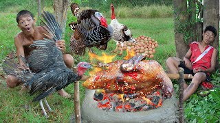 Turkey chicken, cooking recipes lifestyle  Primitive technology