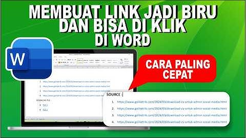 Cara Membuat Link Di Ms Word Jadi Biru dan Bisa di Klik | Cara Membuat Hyperlink di Ms Word