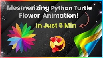 🌸 Mesmerizing Spinning Flower Animation in Python Turtle | Beautiful Python Art Video for Beginner 🌈