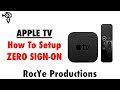 How To Setup "Zero Sign-On" for Apple TV