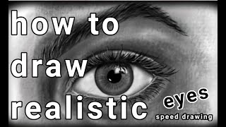 How to draw realistic eye Cara menggambar mata realistis untuk pemula speed drawing