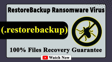 || SOLVED ✅🔘|| RestoreBackup (.restorebackup) ransomware virus - removal and decryption