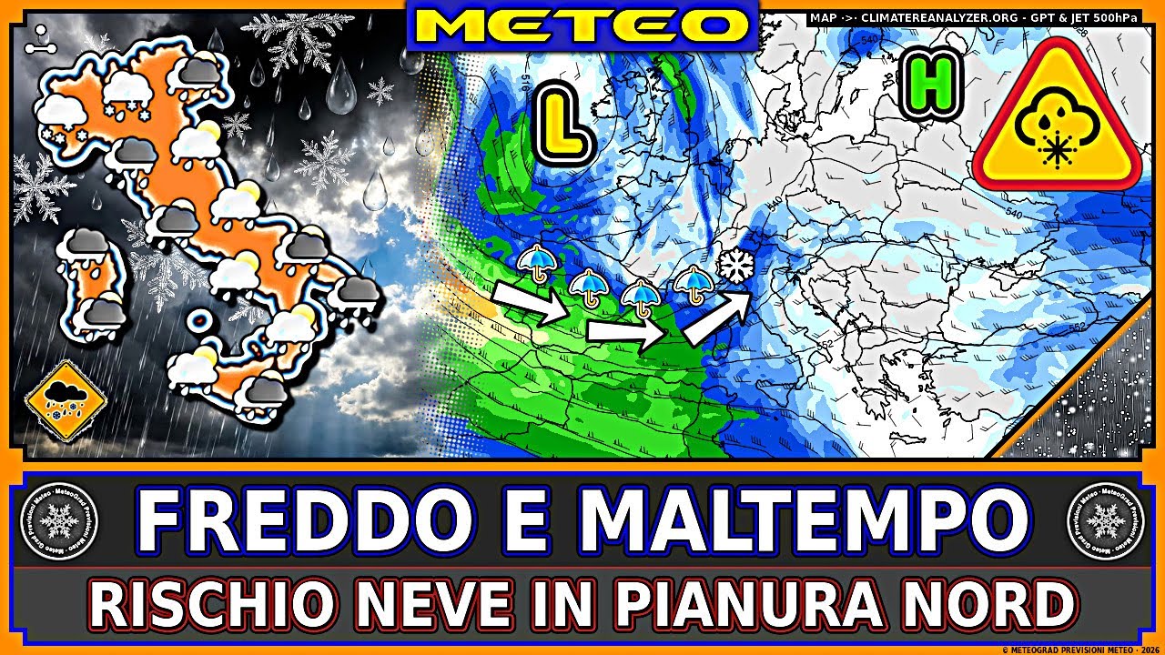 METEO – Arriva la Neve al Nord | Previsioni Fino al 23 Gennaio