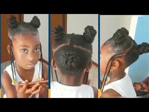 Quick & Easy bantu knots on kids | Girls with extension - YouTube