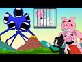 Siren Head Ailen Battle With Piggy Family and Cartoon Cat - Roblox Piggy Animation - GV Studio