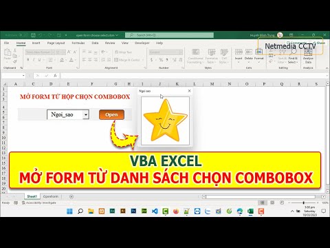 VBA EXcel | Mở Form từ danh sách chọn ComboBox