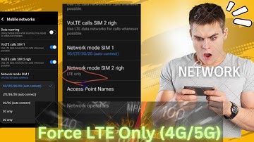 Force LTE Only (4G/5G)