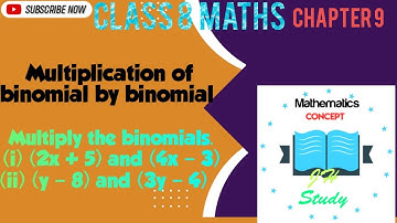 Multiplying binomial by binomial|class 8 maths chapter 9|