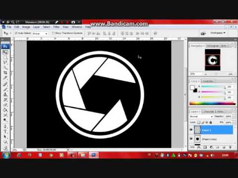 Cara membuat logo nama di photoshop bagi pemula - YouTube