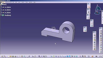 Drawing Sketch of a Solid Model in CATIA V5 using Line,Arc and Circle tools [Tutorial 4]