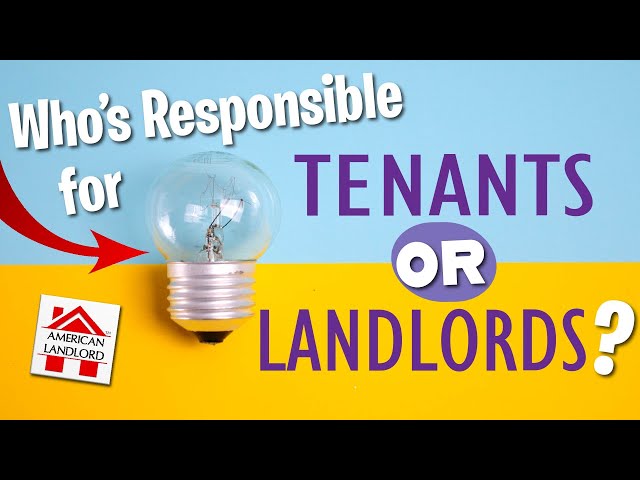 Who's Responsible for Changing Light Bulbs at Rental Property? | American Landlord