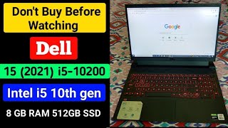 Dell 15 (2021) Intel I5-10200H Gaming Laptop 16Gb Ram 512Gb Ssd 15.6 Inches Fhd 120Hz 250 Nits