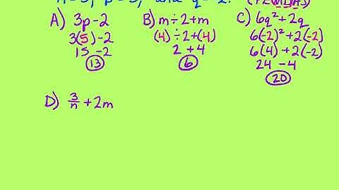 4-1 Evaluate Algebraic Expressions