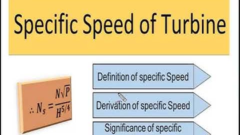 Specific speed of turbine