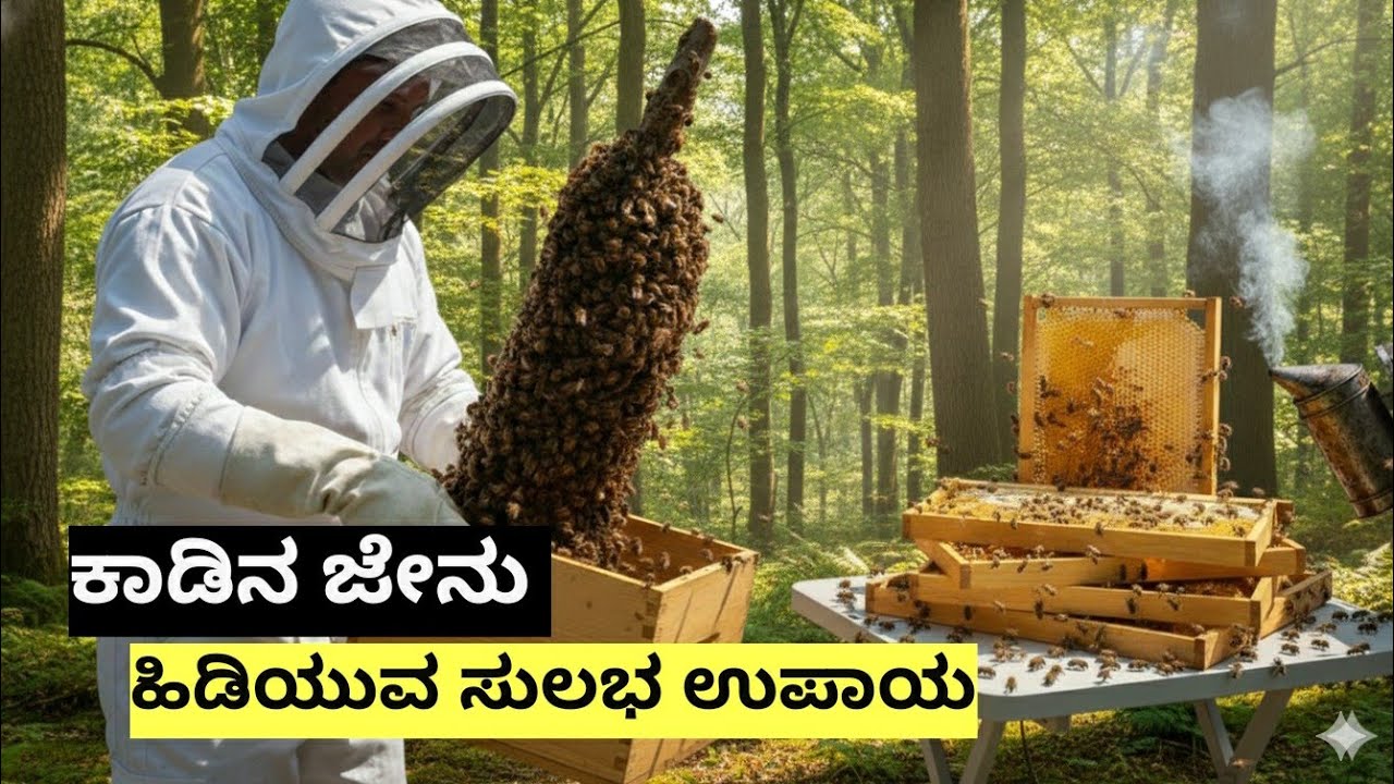 ಕಾಡಿನ ಜೇನು ಕುಟುಂಬ ಹಿಡಿಯುವ ವಿಧಾನ : How to Catch forest Honey bee 