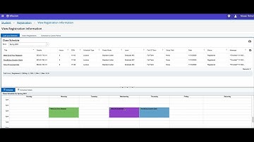 Banner Self Service 9 Registration - View Registration Information
