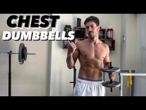 Ασκήσεις για ΣΤΗΘΟΣ με ΒΑΡΑΚΙΑ (Multi Subtitles) Chest Workout Dumbbells Only