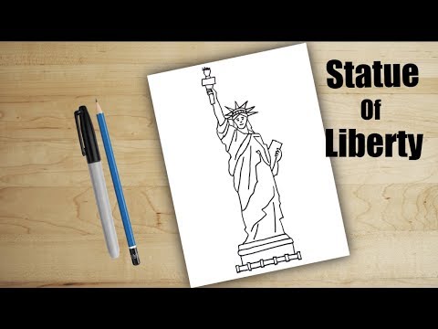 Video: Kako Nacrtati Kip Slobode