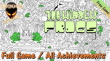100 HIDDEN FROGS Full Game Walkthrough / All Achievements (Free Game on Steam)