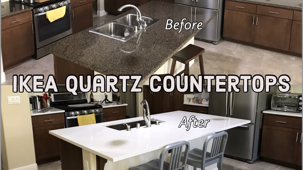 Ikea Quartz Countertops 5 000 Before After Youtube