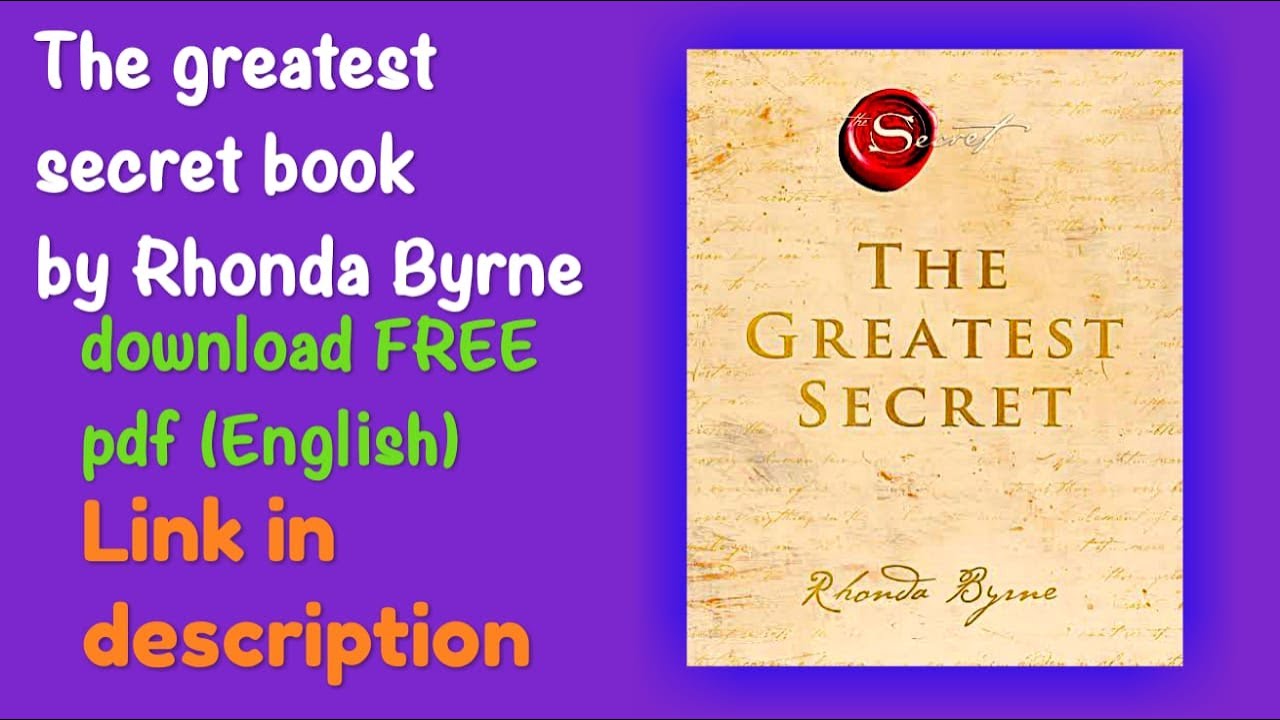 Download THE GREATEST SECRET book in English for "FREE" // Rhonda Byrne //  Link in description - YouTube