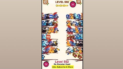 #bird #sort 2 #color #puzzle #level 552 #birdsort #colour #gaming #viral #trending #shorts #solution