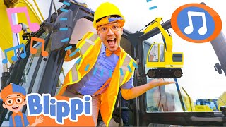 Blippi's Excavator | Blippi Sings 🚀 | Nursery Rhymes