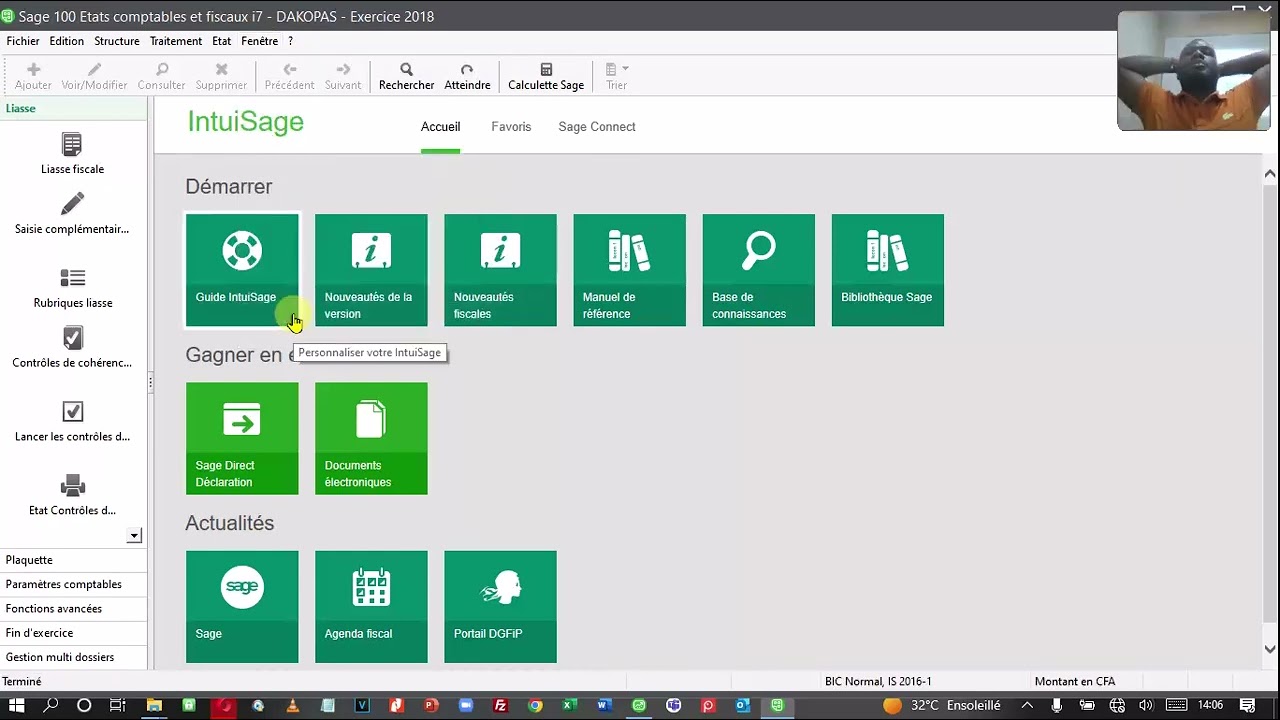 4  - SAGE ETATS FINANCIERS : INTEGRATION DE LA BALANCE SAGE IMPORTEE