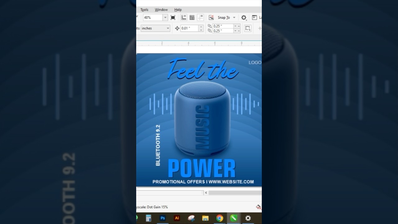 bluetooth speaker manipulation poster design 