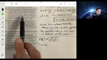 R8.4, R8.5 | Confidence Intervals for Means, Margin of Error for p | AP Statistics Ch 8 Review