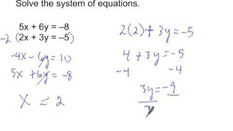 Lesson 6-4 Elimination by Multiplication