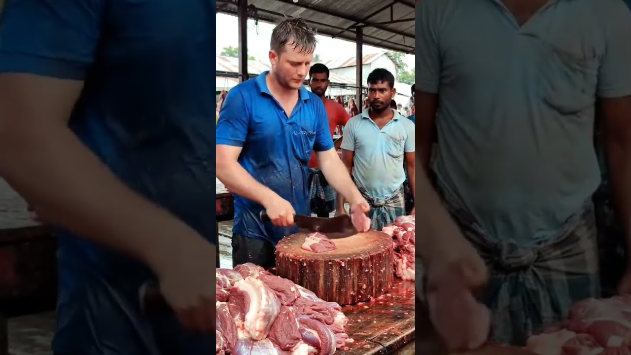 “Foreign Butcher Working in a Traditional Market” @yusriftahya3110