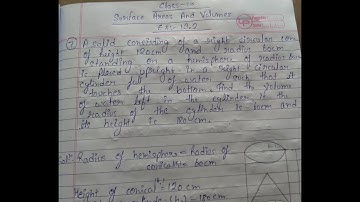 A solid consisting of a right circular cone of height 120cm and radius 60cm standing on a hemisphere