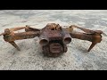 Restauration dun crash de drone dans un tang  poissons assch